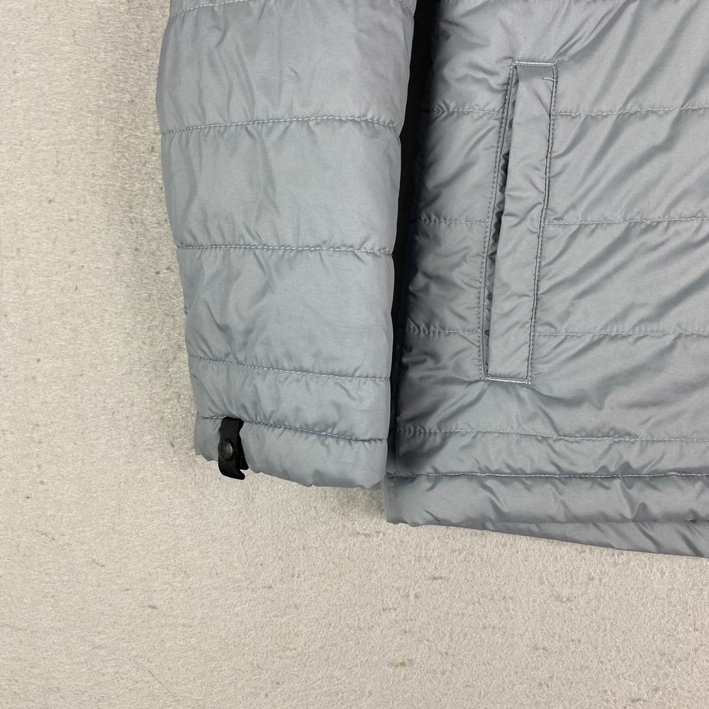 The North Face boys jacket M 10 12 Puffer Sherpa Boy Quilted gray black pockets - Picture 4 of 13